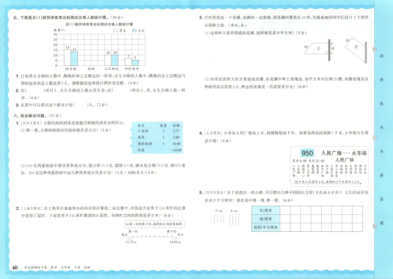 试卷_25秋小学语数英习题试卷_数学_苏教版_数学《王朝霞考点梳理时习卷》苏教25秋(1)_考点梳理时习卷数学SJ5上