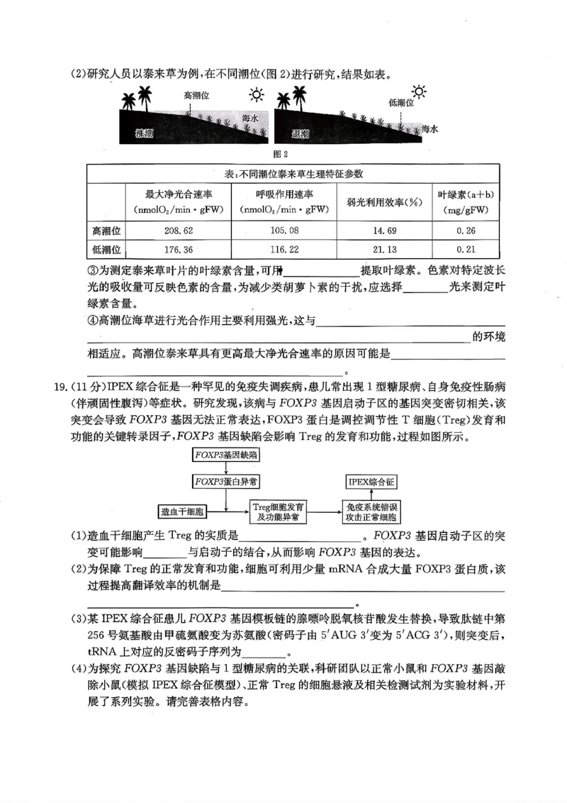 生物试卷_2025年12月_251227重庆市好教育部分学校金太阳2026届高三年级一诊前模拟演练(26-160C)（全科）