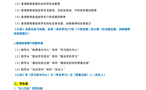 粉笔教师教资科目一主观题背诵内容_4-教培资料-26年最新资料-同步更新_初中高中教资_2025上中学教资笔试_062025上教资笔试考前冲刺汇总_06、FB教师教资简答题