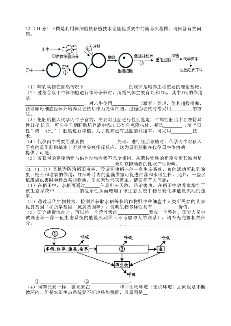 龙东十校联盟2024-2025学年高二下学期期末考试生物_2025年7月_250725黑龙江省&middot;龙东十校联盟2024-2025学年高二下学期期末考试（全科）_0823204624