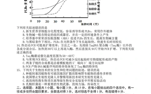 龙东十校联盟2024-2025学年高二下学期期末考试生物_2025年7月_250725黑龙江省&middot;龙东十校联盟2024-2025学年高二下学期期末考试（全科）_0823204624