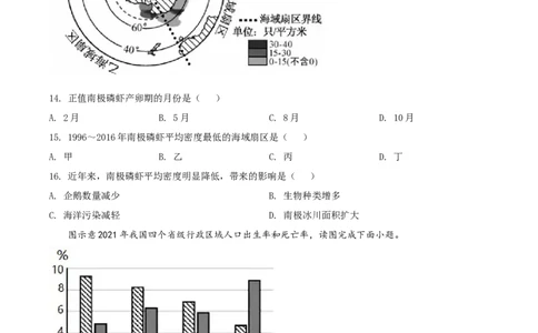 精品解析：2022年福建省中考地理真题（原卷版）_中考真题_9.地理中考真题2015-2024年_2022中考地理真题98份18