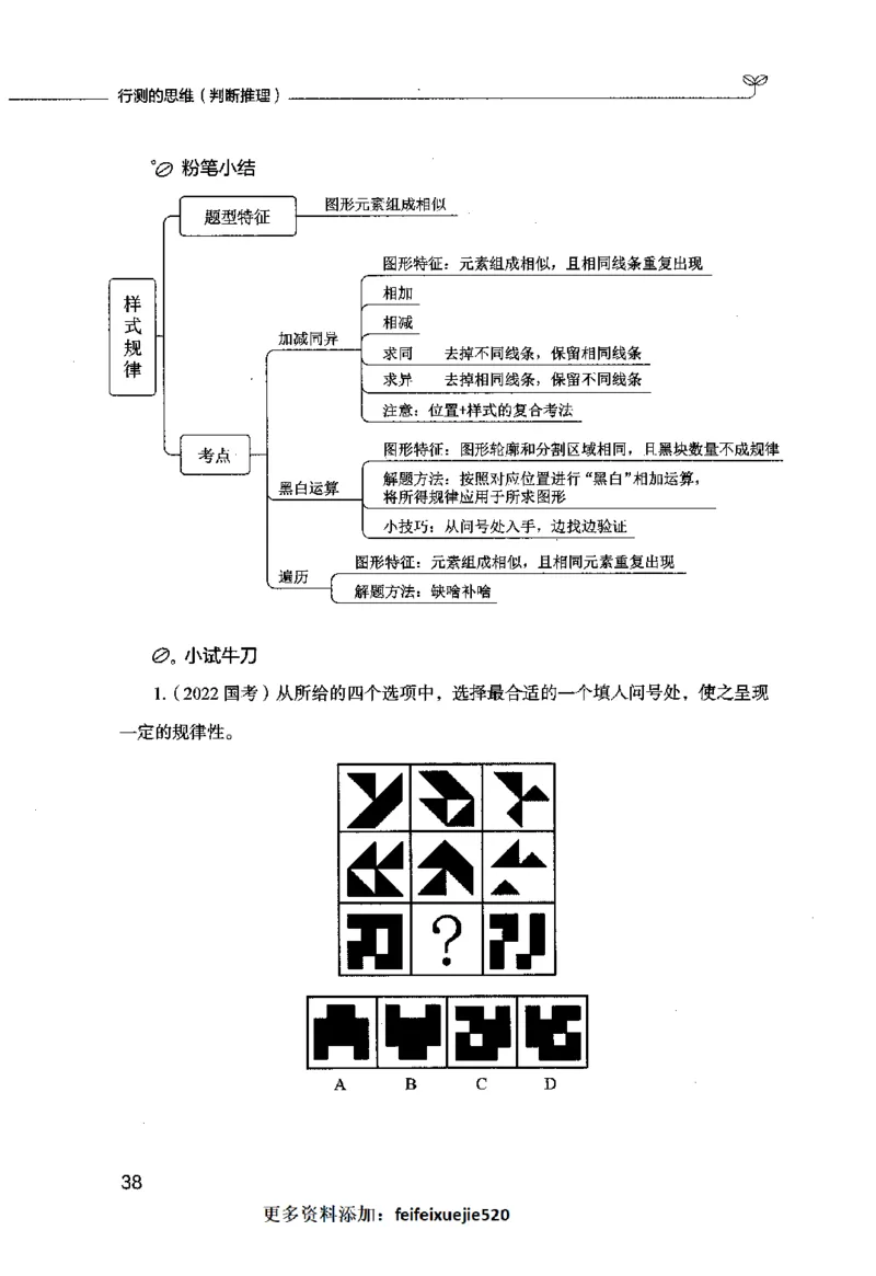 行测的思维（判断推理）_26吉林考备考资料包_04行测资料包（笔记图推导图等）_03行测的思维