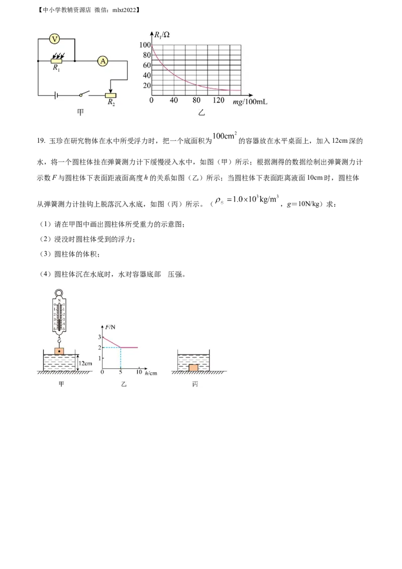 精品解析：2022年西藏自治区中考物理试题（原卷版）_中考真题_4.物理中考真题2015-2024年_2022中考物理真题128份14