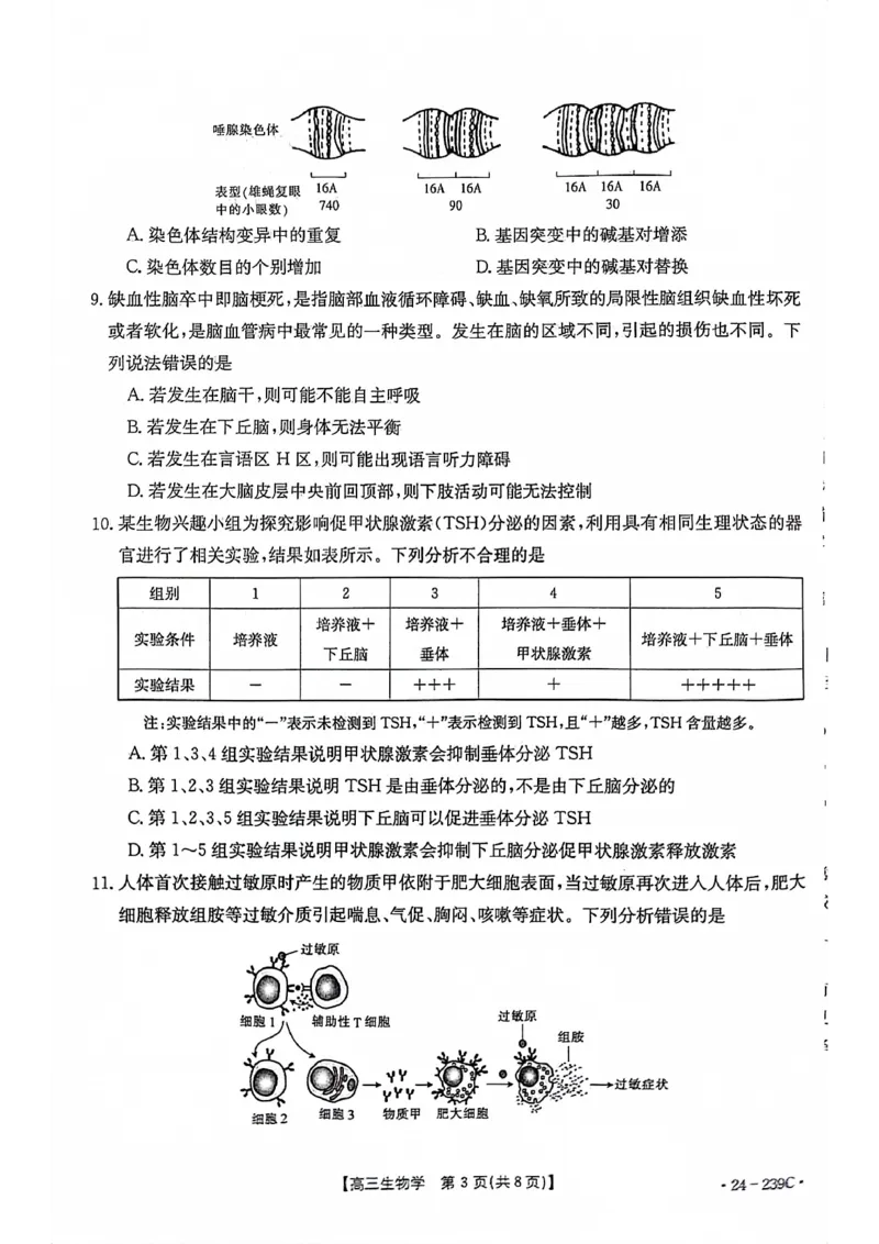 湖北省十堰市2024届高三上学期1月调研考试生物_2024届湖北省十堰市高三上学期1月调研考试_湖北省十堰市2024届高三上学期1月调研考试生物