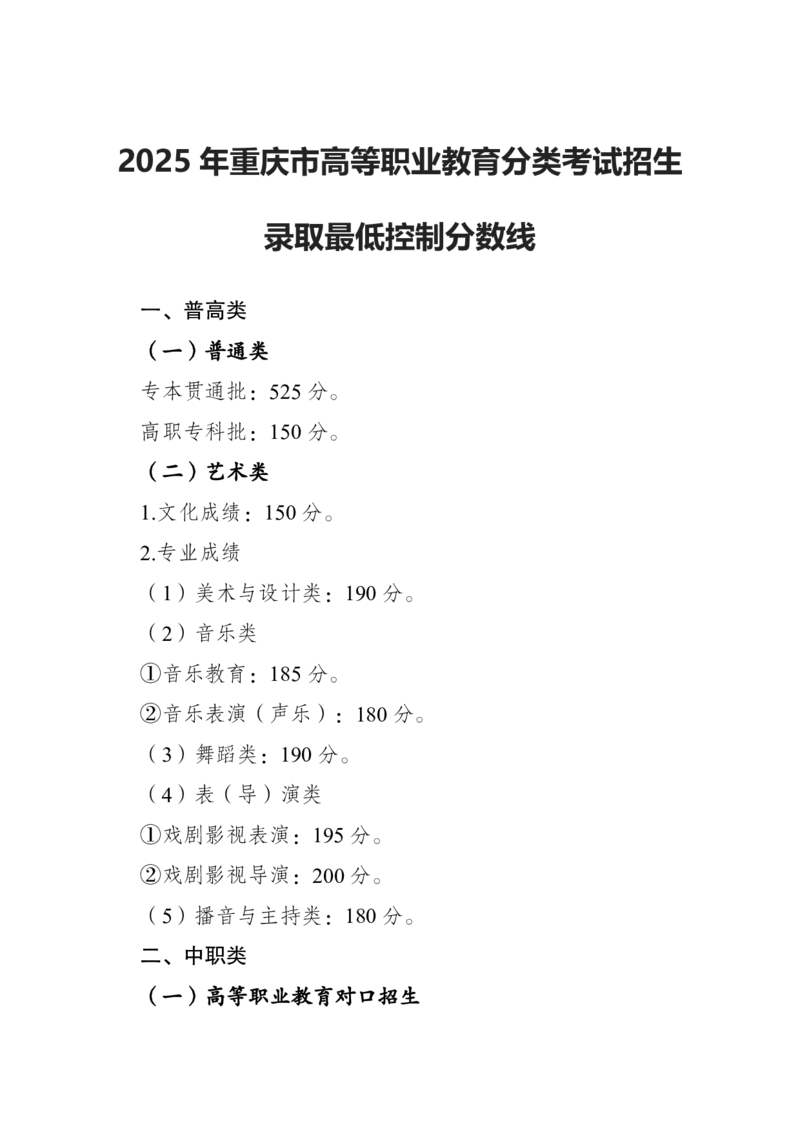 2025年重庆市高等职业教育分类考试招生录取最低控制分数线_1.高考2025全国各省真题+答案_必看高考志愿填报价值2999_高考志愿填报_03-重庆