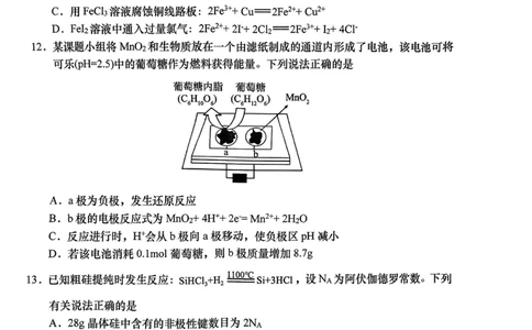 广东省汕头市2024届高三上学期期末考试化学_2024届广东省汕头市高三上学期期末考试
