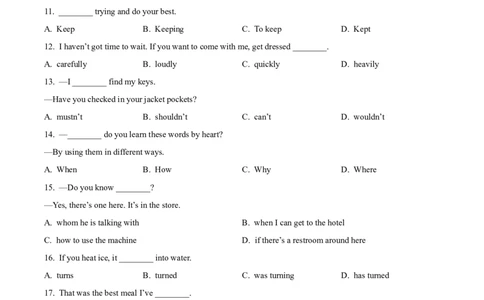 精品解析：2023年甘肃省武威市中考英语真题（原卷版）_中考真题_3.英语中考真题2015-2024年_2023中考英语真题7.20