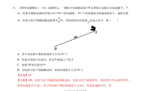 专题03相遇追及问题（新高考通用）（解析版）_1多考区联考试卷_0108好题汇编备战2024-2025学年高一物理上学期期末真题分类汇编（新高考通用）