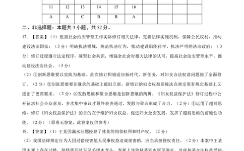政治（参考答案）_学易金卷丨2024年1月&ldquo;七省联考&rdquo;考前猜想卷_政治（含考试版+全解全析+参考答案+答题卡）