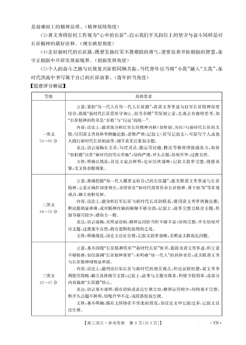 金太阳百万联考&middot;云南省2026届高三11月考试(11.27)[YN]语文试题（含答案）_251129云南省金太阳百校联考2026届高三上学期11月联考