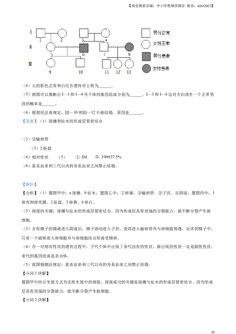 精品解析：2023年山东省临沂市中考生物真题（解析版）(1)_中考真题_8.生物中考真题2015-2024年_2023年全国中考生物7.20_精品解析：2023年山东省临沂市中考生物真题