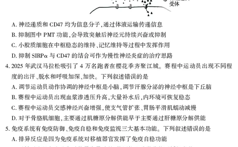 高二生物学_2025年7月_250715湖北省天门市2024-2025年7月高二期末统一调研测试（全科）