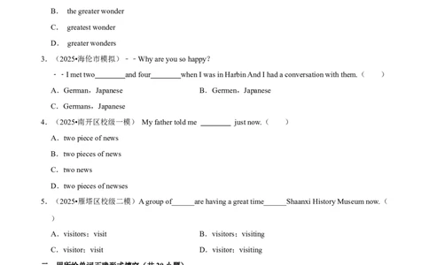 2026年中考英语常考考点专题之可数名词及其单复数_162026年中考七科常考考点专题资料_003中考英语常考考点专题