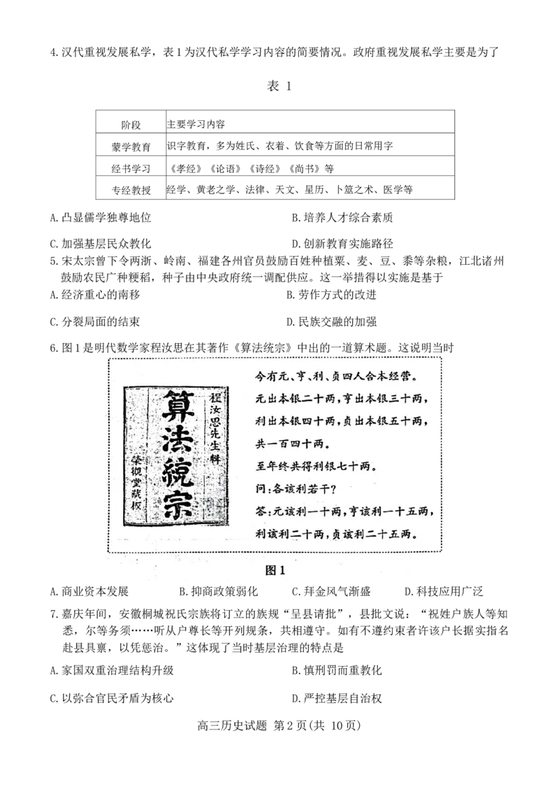 山东省滨州市2024届高三上学期期末考试历史_2024届山东省滨州市高三上学期期末考试