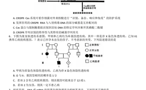 试卷_2025年12月_251201云南省昆明市第一中学2026届高三上学期第四次联考_2026届云南省昆明市第一中学高三上学期第四次联考生物试卷（含答案）