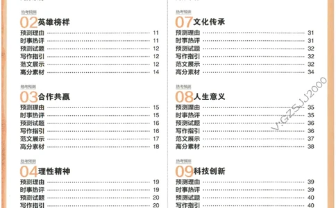载望高考高考作文十大话题预测_2025年6月_250605高考语文作文主题预测