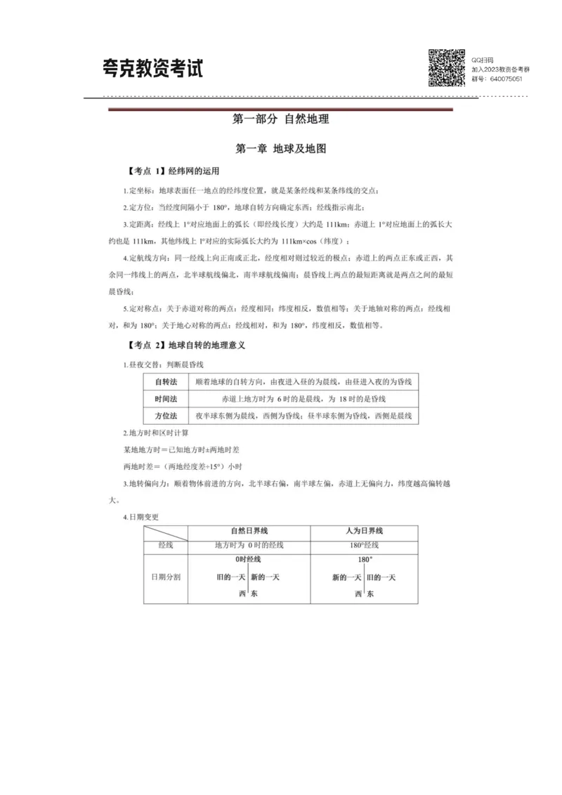 考前必背｜高中教资《地理》最全考点背诵笔记与模版，一遍上岸_4-教培资料-26年最新资料-同步更新_初中高中教资_03科三专项（进去保存报考的学科即可）