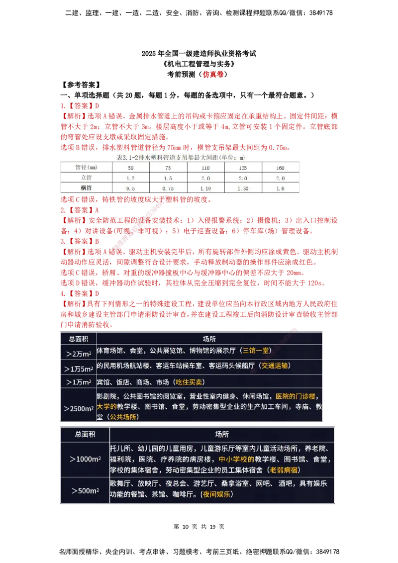 2025一建（机电）考前预测（仿真卷）_2026年一级建造师_2026年一建机电_2025年一建机电SVIP_04-冲刺串讲✿考点强化✿小灶集训_84-机电《考前三套卷》小超人SMR