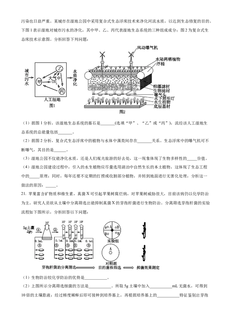 精品解析：广东省深圳市罗湖区2023-2024学年高三1月期末生物试题（原卷版）_2024届广东省深圳市罗湖区高三上学期期末质量监测_广东省深圳市罗湖区2024届高三上学期期末质量监测生物