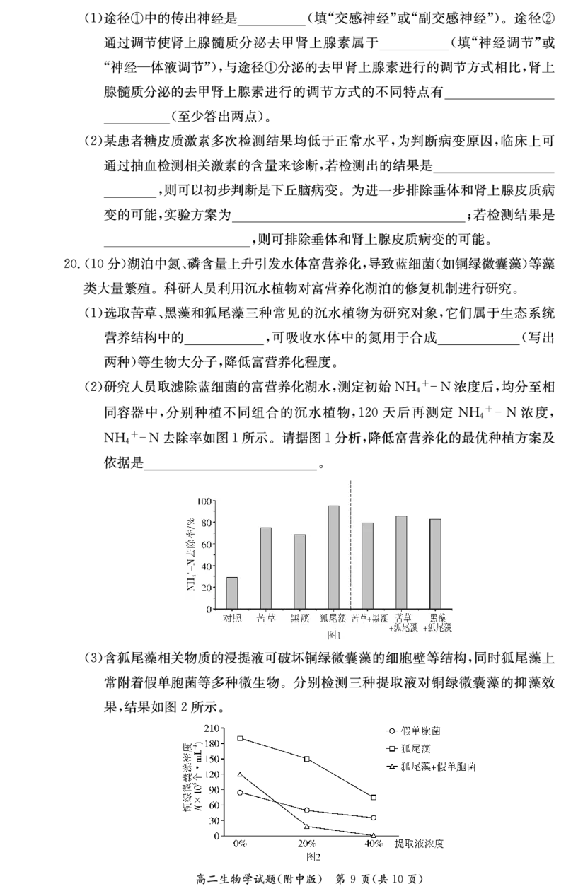 生物试卷-湖南师大附中2024-2025高二下期末_2025年7月_250708湖南师范大学附属中学2024-2025学年高二下学期期末考试（全科）