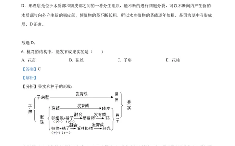 精品解析：2022年辽宁省沈阳市生物中考真题（解析版）_中考真题_8.生物中考真题2015-2024年_2022年全国中考生物114份14