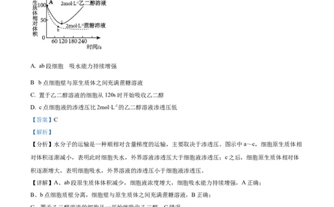 精品解析：山东省济宁市2023-2024学年高三1月期末生物试题（解析版）_2024年1月_01每日更新_31号_2024届山东省济宁市高三上学期1月期末_山东省济宁市2024届高三1月期末生物