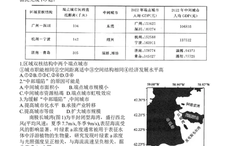 山东省济南市2023-2024学年高三上学期期末学习质量检测地理试题_2024届山东省济南市高三上学期期末学习质量检测_山东省济南市2024届高三上学期期末学习质量检测地理