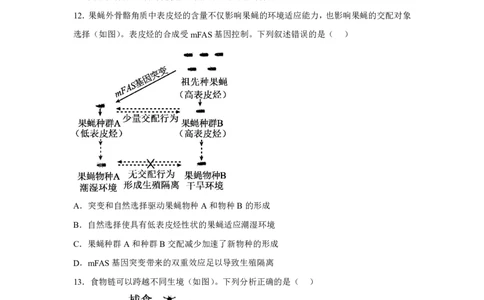 广东2025年高考广东卷生物高考真题文档版-A4答案卷尾_1.高考2025全国各省真题+答案_00.2025各省市高考真题及答案（按省份分类）_4、广东卷（9科全）_6.生物