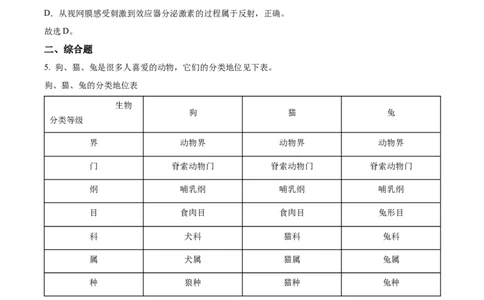 精品解析：2022年浙江省湖州市中考生物真题（解析版）_中考真题_8.生物中考真题2015-2024年_2022年全国中考生物114份14