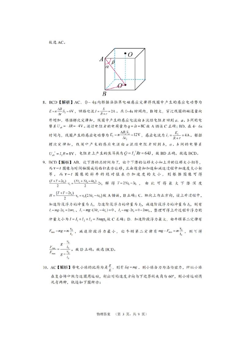 湖南省长沙市长郡中学2024届高三上学期期末适应性考试物理_2024届湖南省长沙市长郡中学高三上学期期末适应性考试