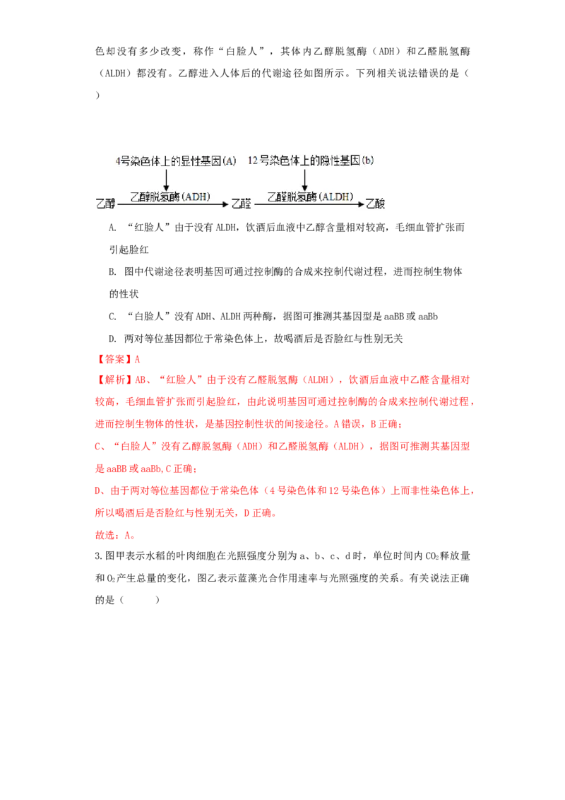 生物（黑龙江、吉林适用，15+5+5题型）全解全析_学易金卷丨2024年1月&ldquo;七省联考&rdquo;考前猜想卷_生物（黑龙江、吉林适用，15+5+5题型）