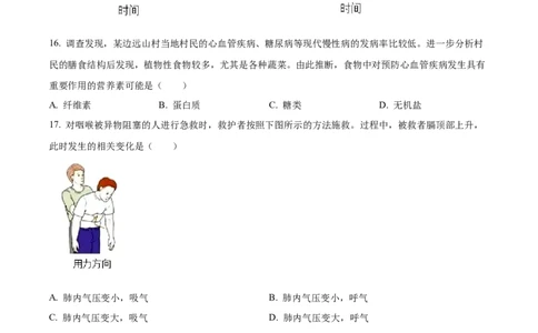 精品解析：2023年江苏省无锡市学考生物真题（原卷版）_中考真题_8.生物中考真题2015-2024年_2023年全国中考生物7.20_精品解析：2023年江苏省无锡市学考生物真题