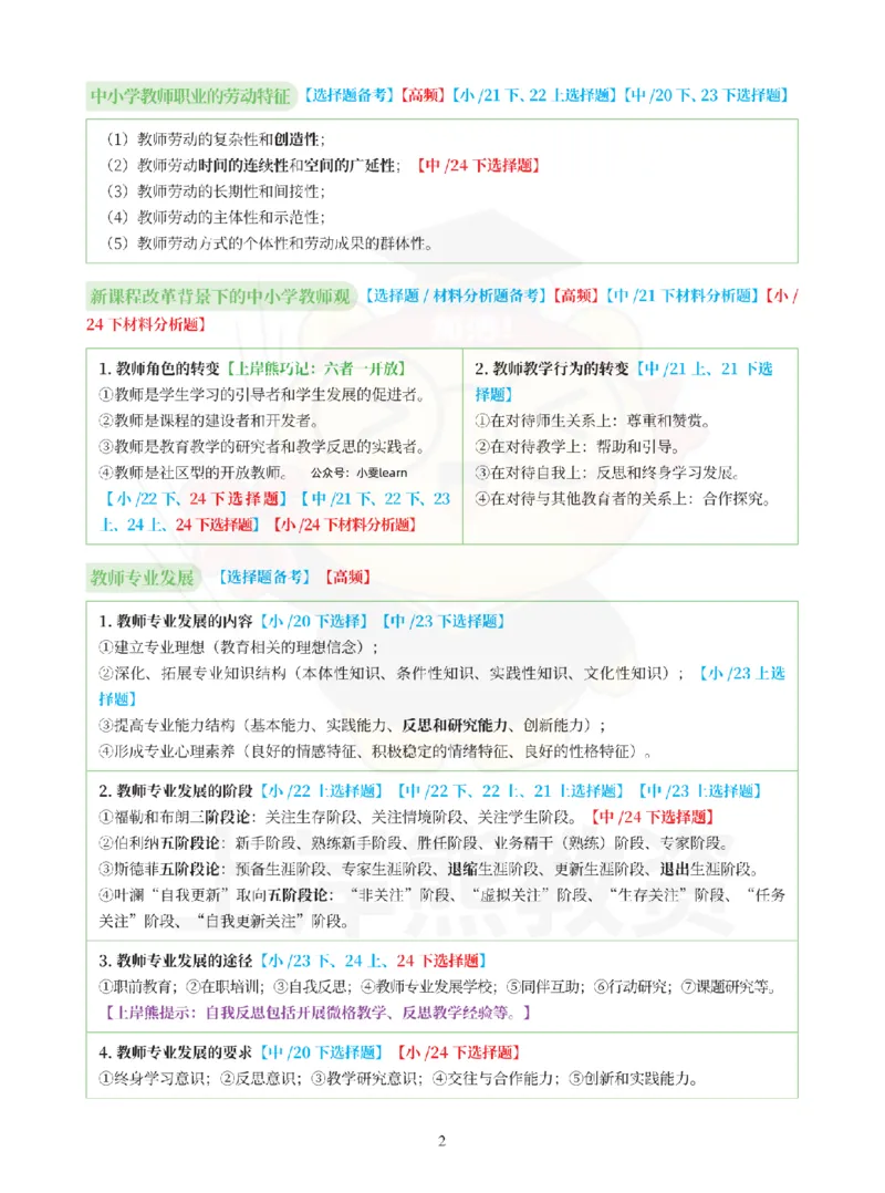 考前页纸中小学综合素质_4-教培资料-26年最新资料-同步更新_小学教资_小学冲刺急救包_2.考前五页纸_小学
