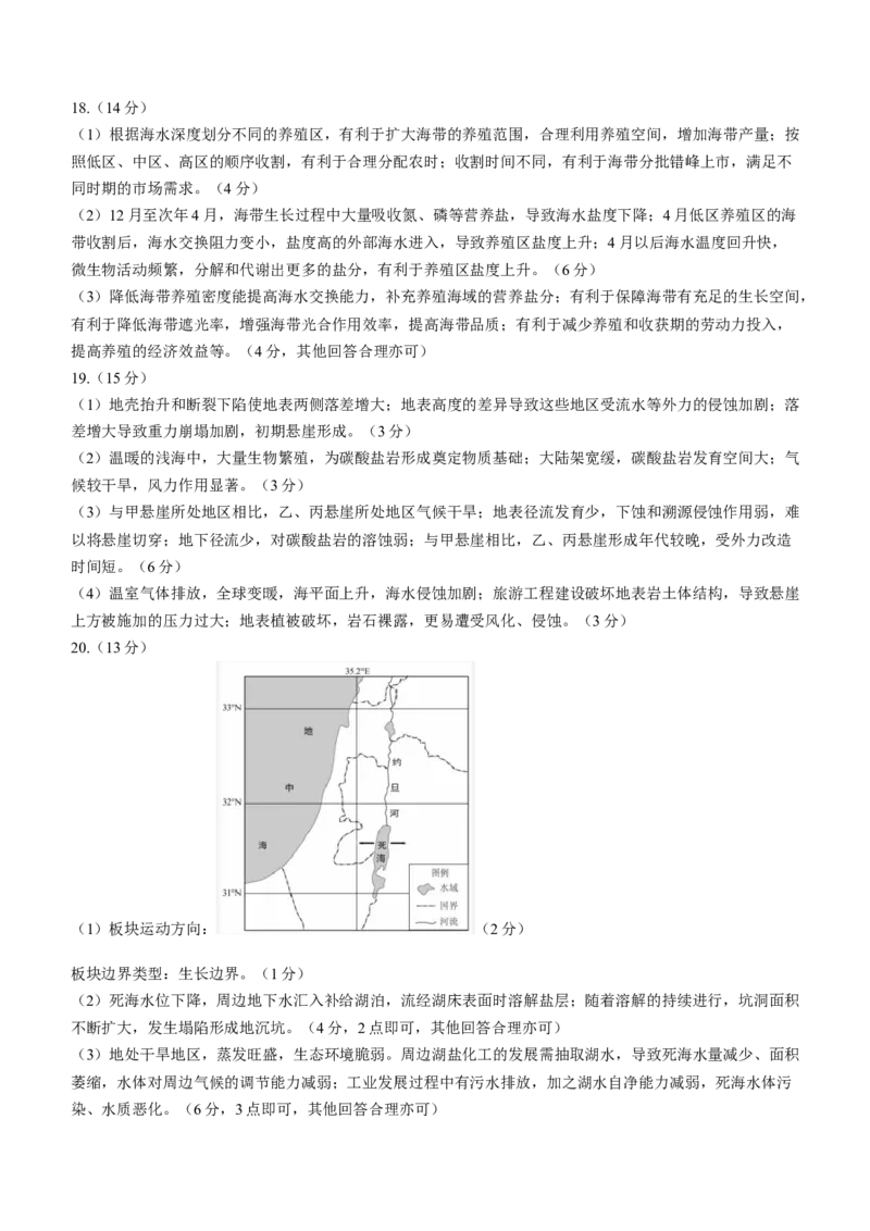 湖南省长沙市长郡中学2024届高三上学期期末适应性考试地理_2024届湖南省长沙市长郡中学高三上学期期末适应性考试