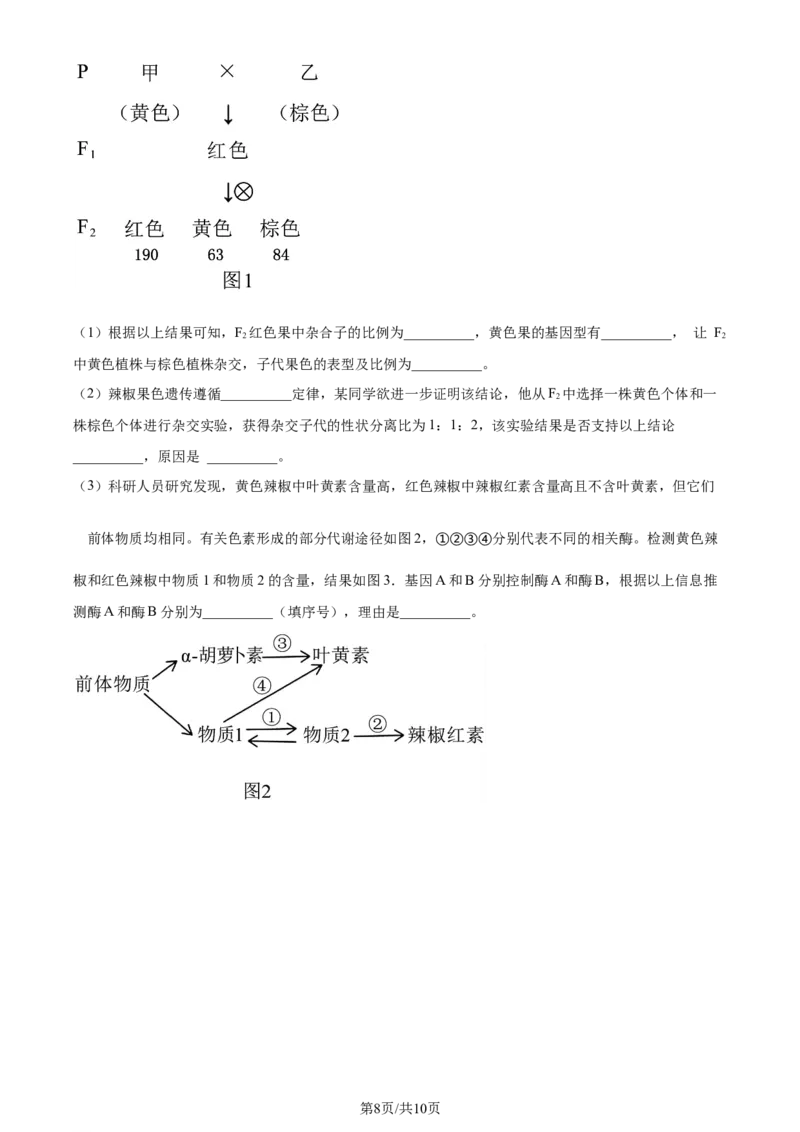 精品解析：黑龙江省哈尔滨市三中2023-2024学年高三1月期末生物试题（原卷版）_2024届黑龙江省哈尔滨市第三中学校高三上学期1月期末