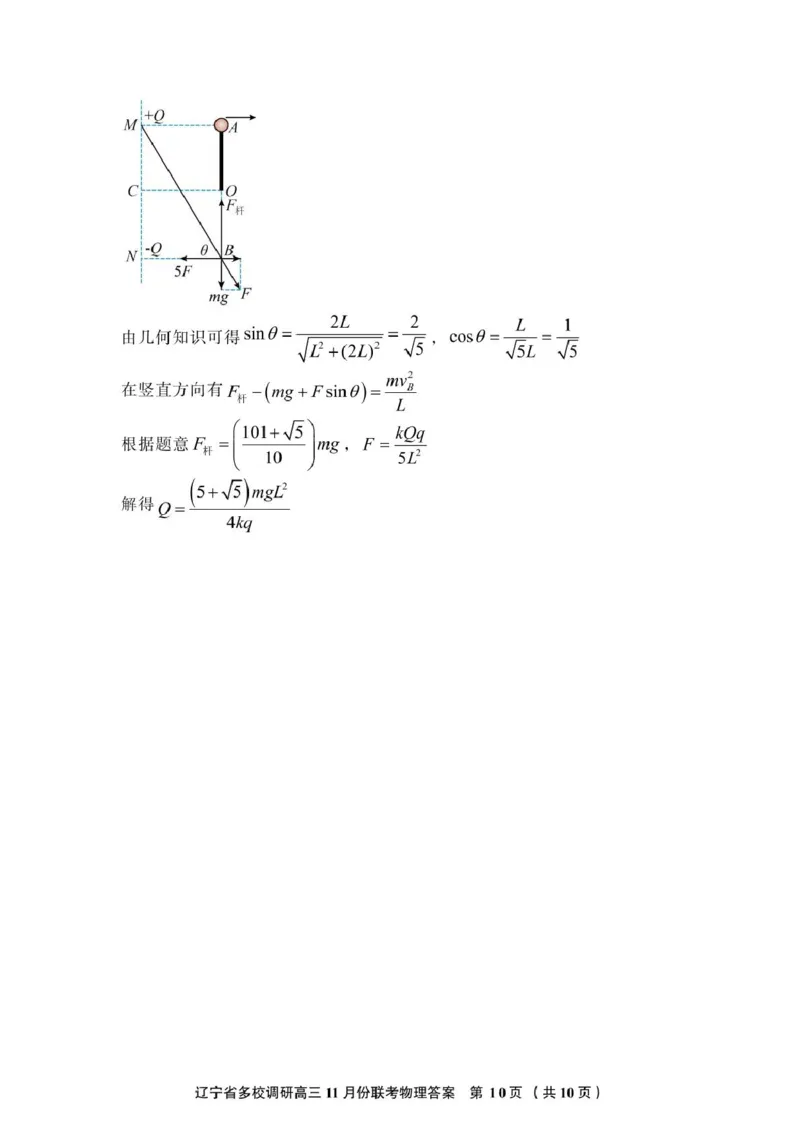 辽宁省多校调研2026届高三上学期11月份联合考试物理试卷（含答案）_251124辽宁省多校调研2025-2026学年高三上学期11月联合考试