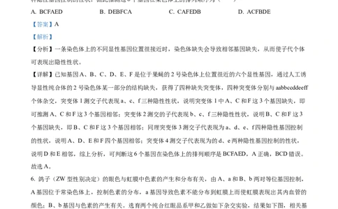 精品解析：山东省济南市2023-2024学年高三上学期期末学习质量检测生物试题（解析版）_2024届山东省济南市高三上学期期末学习质量检测