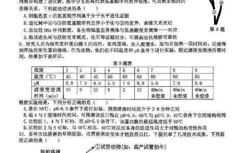 生物试题｜26届北斗星盟12月联考_2025年12月_251230浙江省北斗星盟2025年12月高三联考（全科）