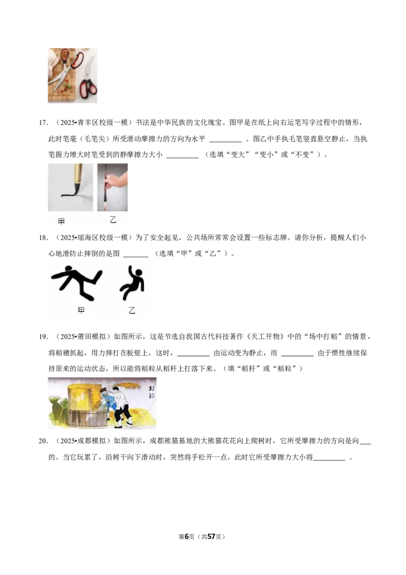 2026年中考物理常考考点专题之运动与力_162026年中考七科常考考点专题资料_004中考物理常考考点专题