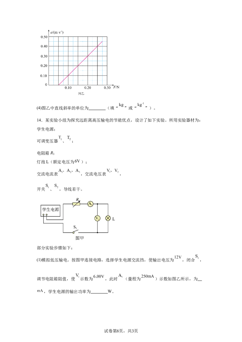 山东2025年高考山东物理高考真题文档版（含答案）-A4答案卷尾_1.高考2025全国各省真题+答案_7.高考物理试题及答案更新中