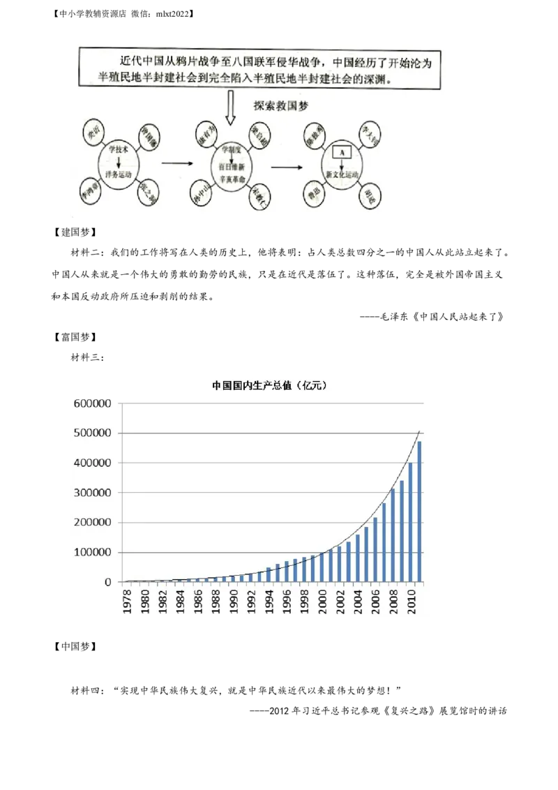 精品解析：2022年贵州省铜仁市中考历史真题（解析版）_中考真题_6.历史中考真题2015-2024年_2022中考历史真题104份18
