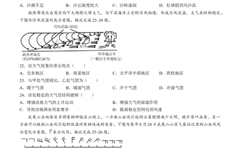 衡中同卷2024届高三12月期末考试地理_2024届衡中同卷高三12月期末考