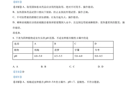 精品解析：2022年湖北省黄石市中考化学真题（解析版）_中考真题_5.化学中考真题2015-2024年_2022年中考化学真题（127份）14