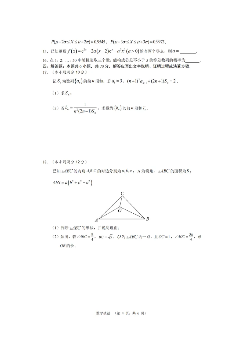 湖南省长沙市长郡中学2024届高三上学期期末适应性考试数学_2024届湖南省长沙市长郡中学高三上学期期末适应性考试