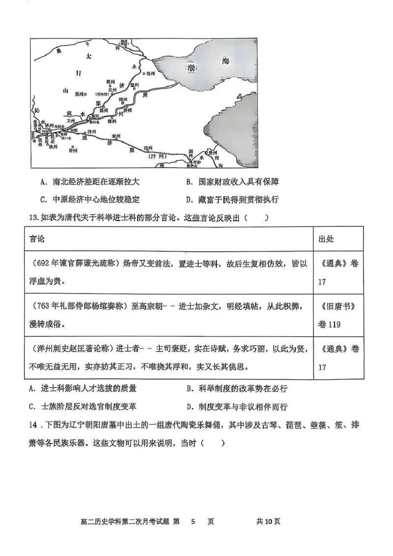 辽宁省锦州市某校2024-2025学年高二下学期第二次月考历史试卷（图片版）_2025年6月_250622辽宁省锦州市某校2024-2025学年高二下学期第二次月考