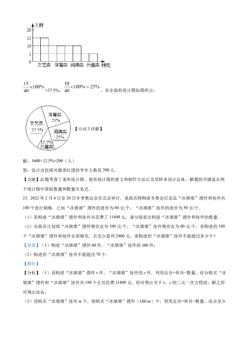 精品解析：2022年湖南省邵阳市中考数学真题（解析版）_中考真题_2.数学中考真题2015-2024年_地区卷_湖南省_邵阳数学11-22