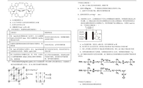 高二化学试卷_2025年7月_250721吉林省&ldquo;BEST合作体&rdquo;2024-2025学年高二下学期7月期末（全科）_吉林省&ldquo;BEST合作体&rdquo;2024-2025学年高二下学期7月期末化学试题（图片版，含答案）