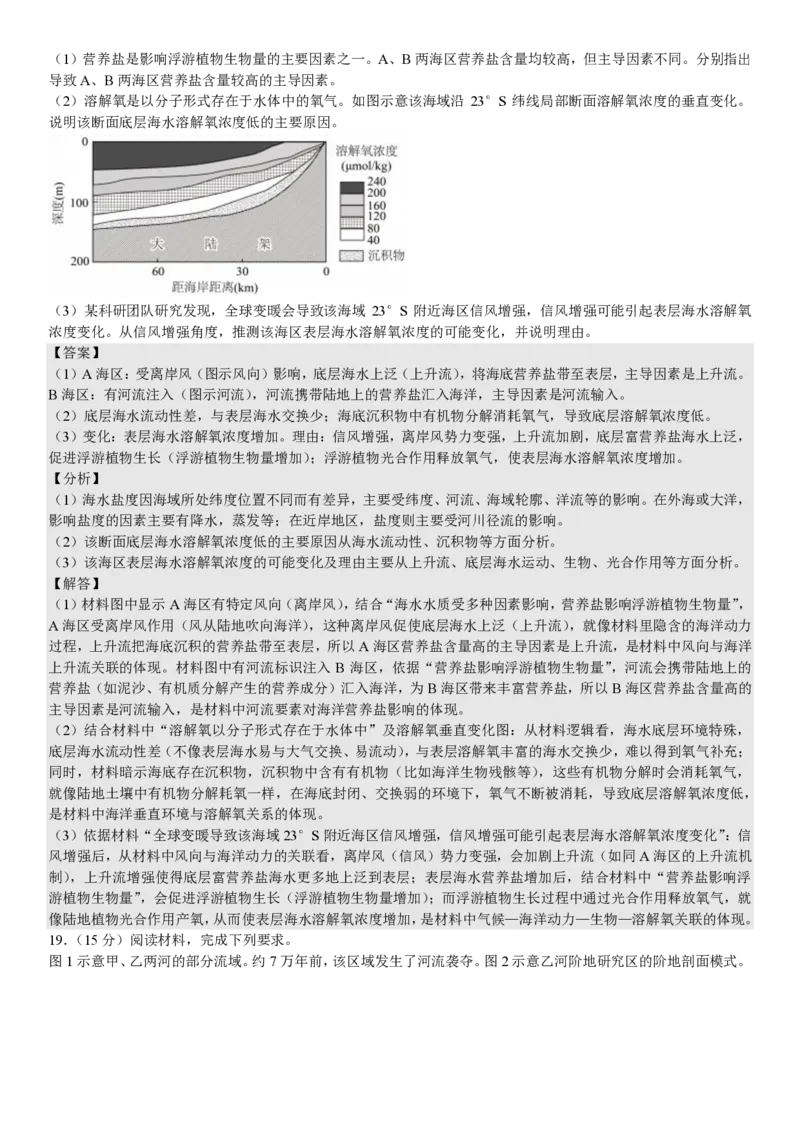 山东地理-答案_1.高考2025全国各省真题+答案_00.2025各省市高考真题及答案（按省份分类）_13、山东卷（9科全）_地理