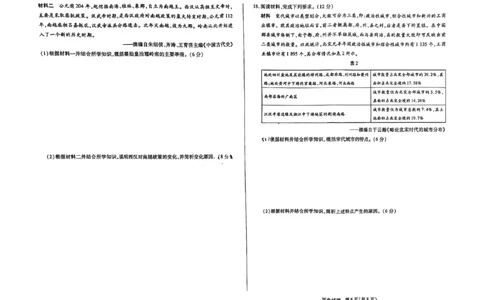 历史试题大联考_1多考区联考试卷_1217天一大联考2024-2025学年高一年级12月阶段性测试（二）_河南省名校大联考2024-2025学年高一上学期12月月考历史试题